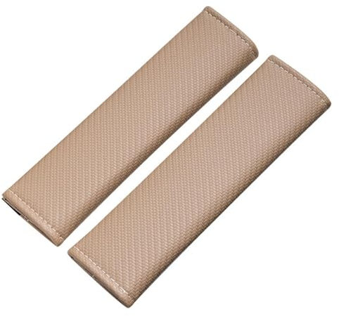HNHPY 2 Pièces Rembourrage de Ceinture de Sécurité pour Audi Cabrio A3/A5/R8/RS 5/S3/S4/S5/TT, Sécurité Doux et Confortable Ceinture Siege Coussin de Protection,C-Beige
