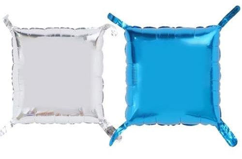 Moukiween Square Foil Balloon Wall Backdrop, Silver and Dark Blue Double Sided Balloon Tunnel Kit, Suitable for Birthday Party, Graduation, Wedding, Gender Reveal Decorations