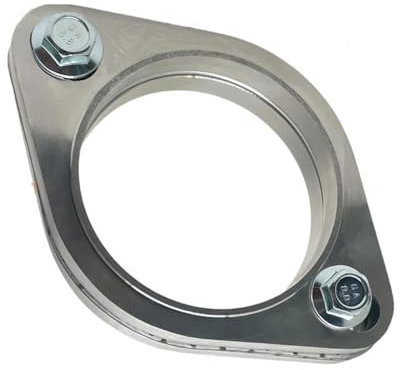 YSQHSODS Tubo Escape Coche Kit Unión Brida Silenciador Tubo Escape Motocicleta Automóvil Universal 2 Orificios 304 Acero Inoxidable 51MM 63MM 76MM Terminal Escape(2 Inch 51mm)