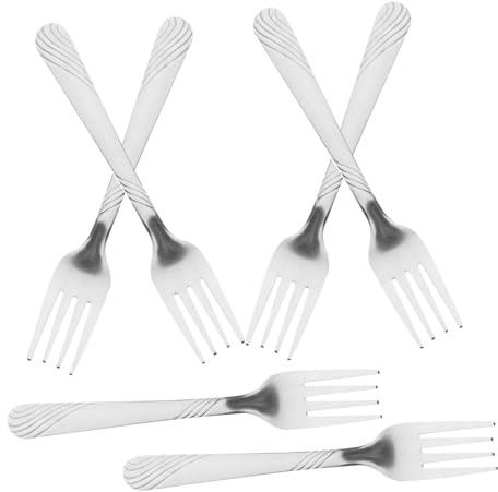 Sosoport 8piezas Tenedor De Acero Inoxidable Para Carne Pasta Panqueques Uso Mesa De Comedor Fiestas