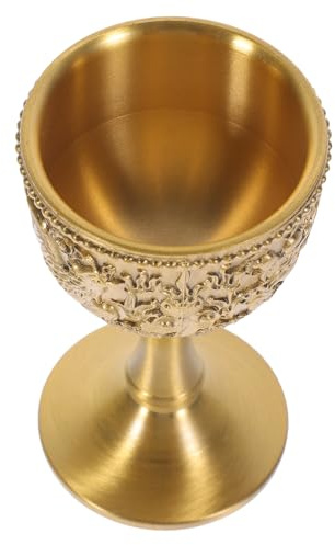 LIFKOME Cáliz de Vino de Latón Retro con Diseño de Dragón y Copa Decorativa Multifunción para Licor Resistente y Estable para Cenas y Regalos