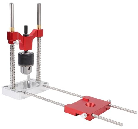 Luocute Portable Drillling Guide, Heavy Duty Aluminium Alloy Adjustable Multi Angle Drill Guide Attachment for Woodworking, with 1/4 Inch Hex Shank