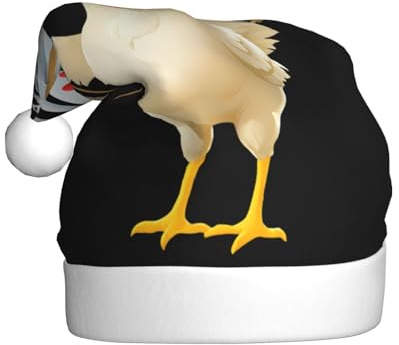 DLXW Chicken holding a windmill Prints Christmas Hat for Adult Festive Celebrations as a Gift for Men and Women
