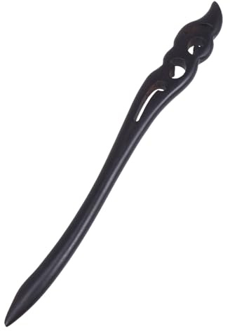 FOMIYES Bacchette per Chioma in Legno Nero Donna Vintage per Chignon Acconciature Eleganti Design Geometrico Classico