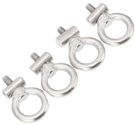 Hemobllo 4 dadi ad anello in acciaio inox, con filettatura interna, ad alta resistenza, per fissaggio industriale e applicazioni marittime