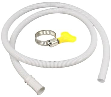 Compatibile Con Tubo Di Scarico Flessibile Estensibile Universale In PP Bianco, Tubo For Lavanderia(1m)