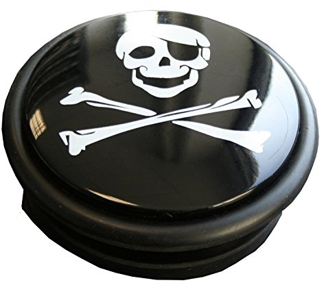 Top Preis Design Türstopper Totenkopf hochglanz schwarz lackiert DM=108mm