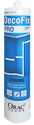 Orac Colle d'installation pour moulures FDP500 DecoFix Pro colle acrylique à base d'eau, forte adhérence 310 ml