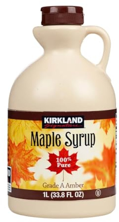 Kirkland - Jarabe de arce, 100 % puro y natural, grado A, sabor fuerte, 1 l