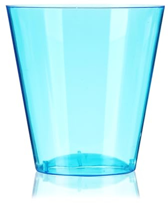 True Party Shot Glasses Colored Plastic Cups, Blue Party Cups Disposable Shot Cups, Blue Shot Glasses 2oz Set of 60