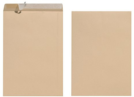 Herlitz Versandtasche B4 mit Haftklebung, 100 g/m², ohne Fenster, eingeschweißt (braun, 200 Stück)