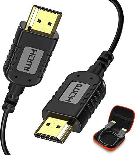 FOINNEX Cavo HDMI Sottile 0.8M, Cavetto HDMI Flessibile & Ultra Slim, Estremo Magro HDMI Filo, Alta velocità Supporta 4K@60Hz, 2K, 3D, Ethernet, Arc, HDR per Nintendo Switch, PS4, Xbox, PC, Laptop,TV