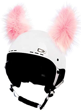 Crazy Ears Helm-Accessoires Ohren Katze Tiger Lux Frosch, Ski-Ohren geeignet für Skihelm, Motorradhelm, Fahrradhelm und vieles mehr