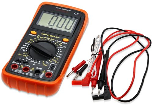 AMTAST Digital Multimeter Tester Portable Multimeter Multi Testers for Electrical Applications Smart Multi Meter Measures Voltage, Current, Resistance, Continuity and Diode (Model AMT32)
