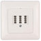 Telefondose TAE NFN - 3x6 - Anschlussdose - 1x Telefon + 2X Nebenstelle Fax AB Modem NTBA DSL-Splitter - weiß - Unterputz UP - mit Abdeckung