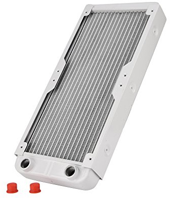 Radiador de aluminio para computadora 240MM / 360MM Intercambiador de calor Radiador G1 / 4 Rosca 18 Tubos Refrigeración por agua Refrigerador líquido Radiador (Los 240MM)