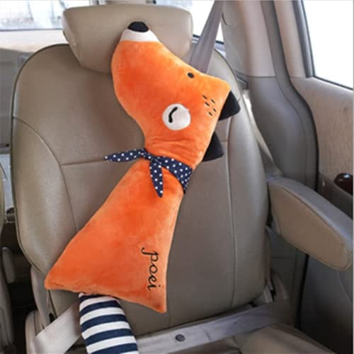 Gurtpolster Auto Gurtschutz Polster Kinder Sicherheitsgurtpolster Flauschig Schulterkissen Sicherheitsgurt Schulterpolster Autositz Sicherheitsgurtkissen Cartoon Autokissen Kinderautositz Fuchs