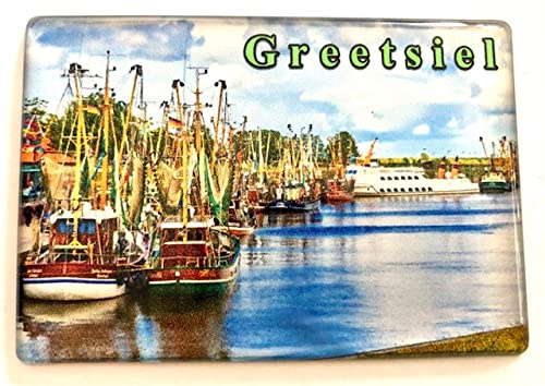 Greetsiel, Ostfriesenland, Nordsee, Deutschland Souvenir-Kühlschrankmagnet, Reiseandenken,Fridge Magnet 231105