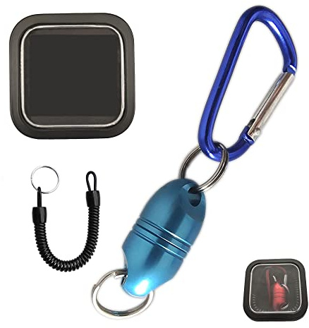 MUTUACTOR 1 llavero magnético de liberación rápida llavero desmontable con un potente imán de 3,6 kg para separar el llavero con cuerda y hebilla (color azul) …