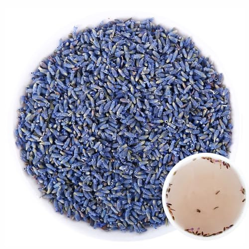 100% Dried Lavender Buds 50g/1.76oz Frische, Nicht GVO Lose Blatt Natürliche getrocknete Blumen Kräuter für Seifenherstellung, Lavendel Blumen Tee für Tee
