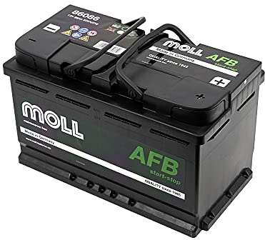MOLL AGM Ersatz AFB start/stop Starterbatterie 12V 800A/EN Autobatterie 86086 statt 80Ah, 79Ah