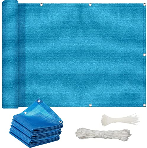Voile D'ombrage Rectangulaire 3.4 x 6.5 m Filet D'ombrage, Bache Ombrage, Filet Dombrage Rectangle Nombreuses Tailles et Couleurs, Facile Poser pour Jardins/balcons/terrasses, Bleu