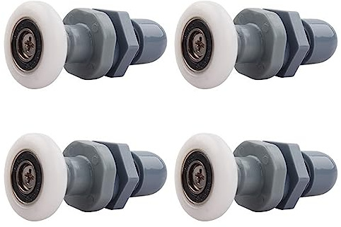 Qikuver Duschkabine Rollen Schiebetür Rollen Ersatzteile Duschkabinen Glastürrolle 4 Stück Ersatzrollen für Duschtür Rollen Duschkabinen Rollen Badezimmer Zubehör (23MM)
