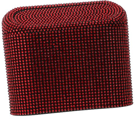 BUGUUYO Kleiner Roter Mülleimer aus Kunststoff Multifunktional und Dekorativ Kompakt im Design für Esszimmer und Schlafzimmer