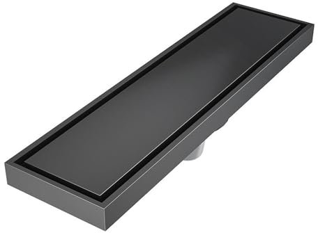 SWHC Canaleta De Ducha, 2 En 1 DesagüE Ducha 30CM, Canal Ducha De LatóN con Dispositivo Desodorante Y Filtro De Pelo, Sumidero Ducha, Canal De Drenaje, FáCil De Limpiar, DesagüE De Ducha