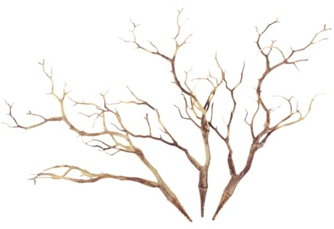 Amosfun 9 Pièces Fausse Branche d'arbre Faux Bois Branche en Forme De Corne Décor Faux Arbres Branches De Saule Artificielles Plantes Artificielles Bois Branche d'arbre Séchée Brindilles