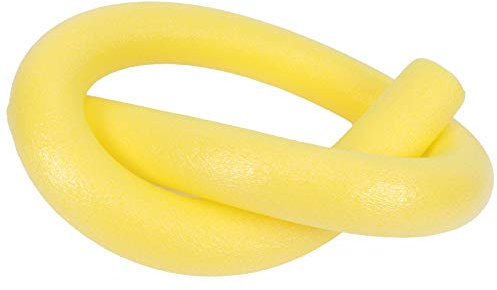 lvifloae Spaghetti per piscina in schiuma, asta galleggiante, giocattolo con occhi connessi, 6,5 x 150 cm, spaghetti in schiuma luminosa per progetti di nuoto, nuoto e fai da te (giallo)