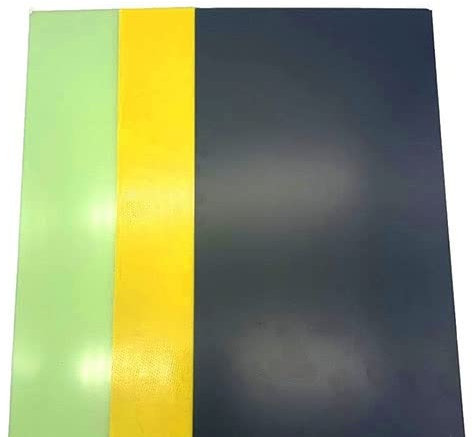 Placa de resina epoxi, placa de fibra de vidrio, 1 plantilla de hoja de fibra de resina epoxi, placa de fibra de vidrio FR4, material de mango de cuchillo de bricolaje 300 × 170 mm × 1 mm(Gold)