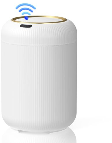 Procade Motion Sensor Trash Can with Lid, 3 Gallon Electric Bathroom Garbage can, Small White Wastebasket Touchless Trash Bin,Automatic Mini Trashcan for Bedroom,Toilet, Office, rv, Living Room