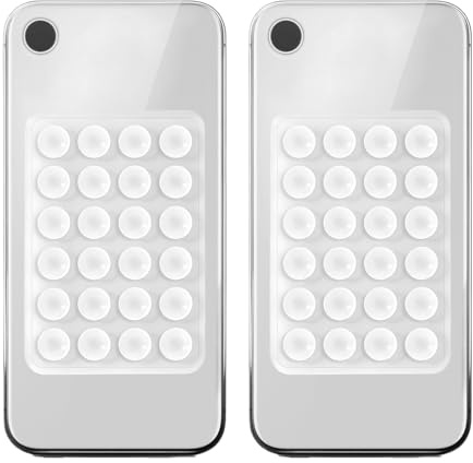 2 PCS Sticky Phone Grip, Double-Sided Silicone Sticky Grip with Strong Suction, Pad for Hands-Free Use, 10 x 6.5 cm Clear Sticky Phone Holder for Gym, Dance Studio