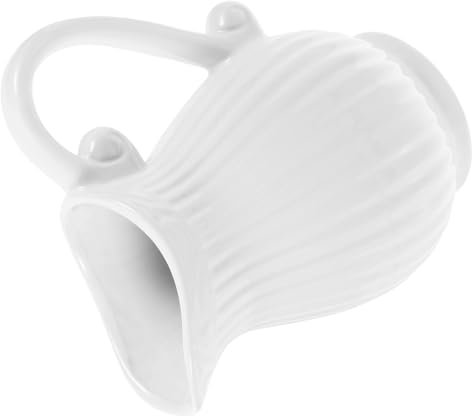 FUNOMOCYA Vaso Decorativo in Ceramica Stile Europeo Brocca Da Fattoria Con Manico Vaso Floreale Multifunzione Per Interno Casa e Ufficio Design Vintage Elegante