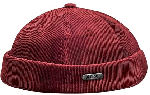 WEROR Dockercap Herren Dockermütze Fischermütze Docker Cap Cord Mütze