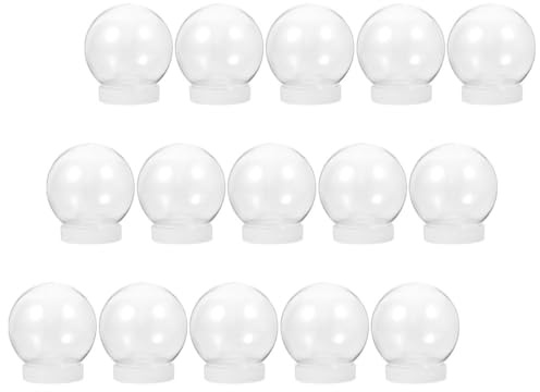BESPORTBLE 15stücke DIY-schneekugeln Durchsichtige Plastikkugeln Für Kugeldekoration Schneekugel-ersatzteile Bastelbedarf Für Schneekugelkreationen