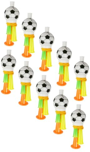 GARIOUANS 10 Stück Fußball Lufthörner Mit Schnur Kunststoff Trompetenspielzeug Stadion Drucklufthorn Für Fußballfans Jubel Requisiten Bei Sportveranstaltungen