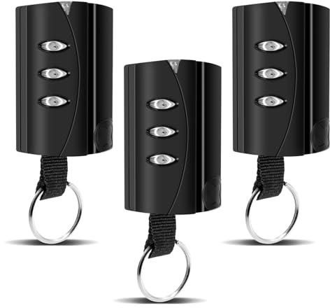 3PCS Mando Puerta Garaje 433.92 MHz, Mandos Puertas Automáticas Clonador Compatible con PUJOL Vario Black, Mars y Ocean, Mando Garaje Universal 3 Canales Fácil de Programar