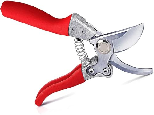 KFGISD, Forbici da giardino con lame in acciaio inossidabile SK5, tagliabordi manuali for fiori, attrezzo ergonomico for tagli senza sforzo.,Cesoie da giardinaggio
