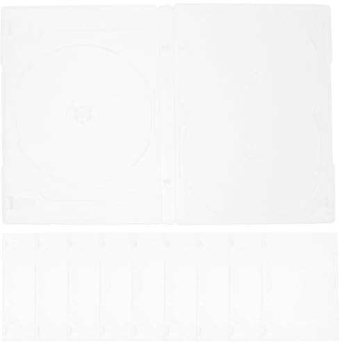 LIFKOME 10 pezzi Custodia CD Dvd Trasparente Organizer Portatile e Riutilizzabile per Protezione e Conservazione Dischi Leggera e Compatta per Viaggi e Casa