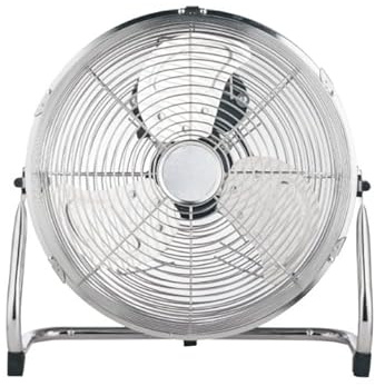 Genérico Ventilador de Suelo 12” (30 cm) 55W Plateado – 3 Velocidades, Oscilación Vertical 180°, Motor DC de Cobre, Flujo de Aire 4.5 m/s, Silencioso 56 dB, Ideal para Hogar y Oficina