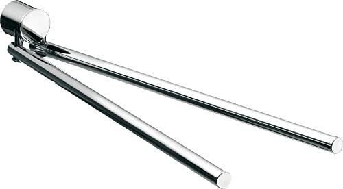EMCO Rondo 2 Handtuchhalter Chrom, Handtuchstange 2-armig, drehbar, zur Wandmontage, Länge 464 mm - 45500146, Silber