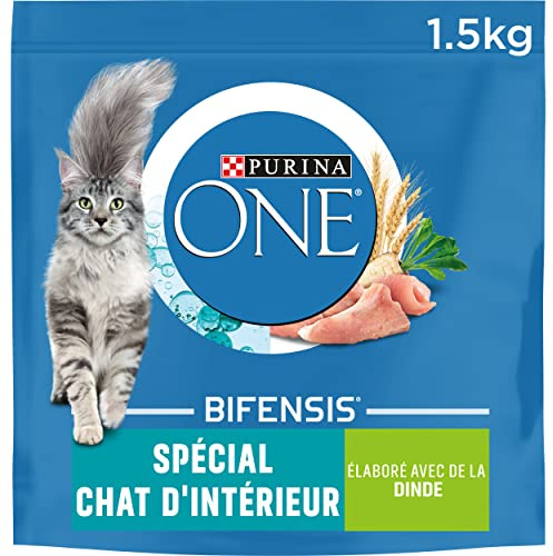 Purina One Speciell inomhuskatt - med kalkon och hela spannmål - 1,5 kg - kibble för vuxna katter - 6 st