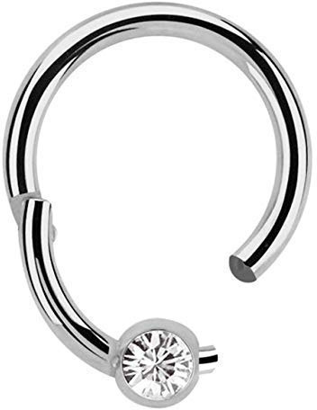 Titan Piercing BCR, Clicker 1,2 mm mit 3 mm Steinkugel