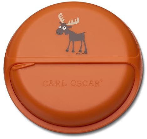 Carl Oscar - Contenitore porta merenda, da viaggio, Plastica, Colore: arancione., 15cm x 4cm x 15cm