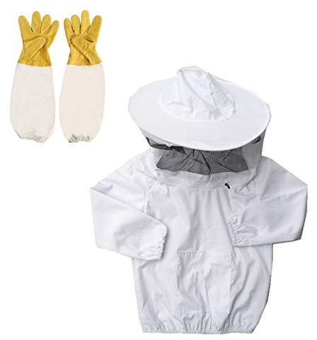 RXYNLL Traje de ProteccióN ApíCola Infantil,Traje de Apicultor Infantil Con ProteccióN Integral,Disfraz Abeja NiñO,Guantes de Apicultura Para NiñOs (Y(100-125CM))