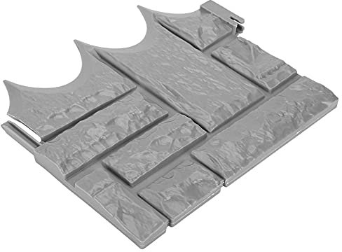 BWLZSP Gartenzaun Kunststoffzaun,6pcs Garten Simulierter Ziegelzementzaun Steinform Beton Blume Hof Rasenformenhersteller