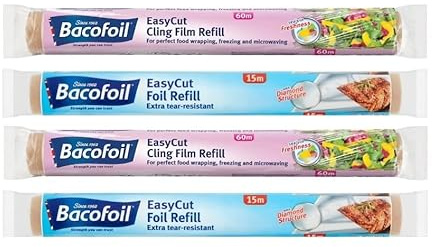 EasyCut - 2 rotoli di ricarica per pellicola trasparente, 35 cm x 60 m, 2 rotoli di ricambio EasyCut, 30 cm x 15 m