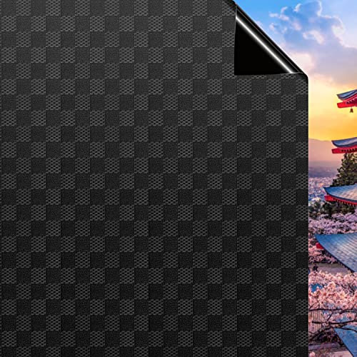 Qualsen Verdunkelungsfolie Fensterfolie Blickdicht Schwarz Dunkel 100% Lichtundurchlässige Folie Fenster Sichtschutzfolie Sichtschutz Selbstklebend Abdunklungsfolie Anti-UV 44,3 x 200cm